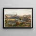 Vue de la ville de Fribourg prise de la promenade du Palatinat - Gabriel Lory le Jeune — indrammet kunstværk på væggen