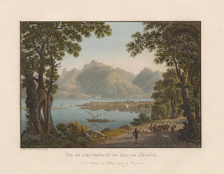 Gabriel Lory the Younger - Vue de lextrmit du Lac de Genve et de lentre du Rhne prs le Boveret.webp