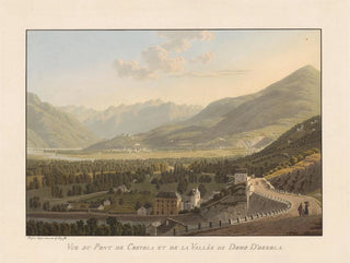 Vue du pont de Crevola et de la vallée de Domo Dossola - Gabriel Lory le Jeune — visning af kunstværket
