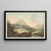 Vue de l'Abbaye d'Einsiedeln et de ses environs dans le canton de Schwytz - Gabriel Lory l'Ancien — indrammet kunstværk på væggen
