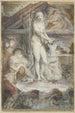 Allegori over Voltaire's død - Gabriel de Saint-Aubin — visning af kunstværket