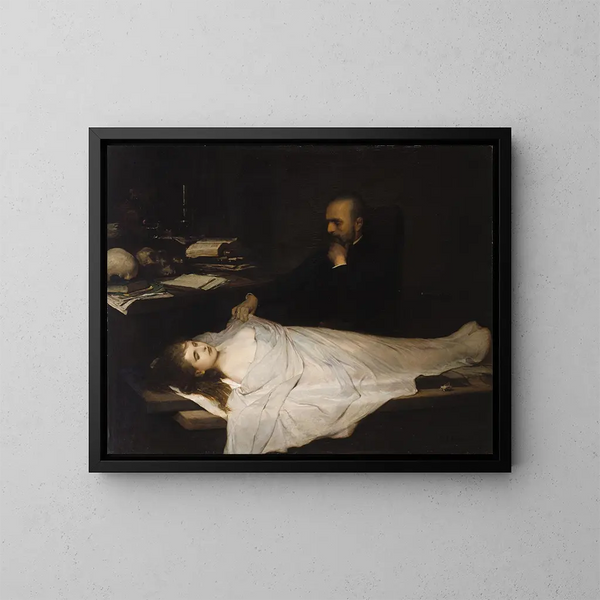 L'Anatomie - Gabriel von Max — indrammet kunstværk på væggen