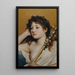 Tête de femme songeuse - Gabriel von Max — indrammet kunstværk på væggen