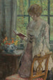 ung kvinde, der læser - Gari Melchers — visning af kunstværket