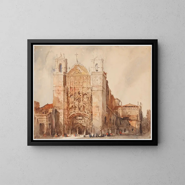 Valladolid Saint-Paul Kirke - Genaro Pérez Villaamil — indrammet kunstværk på væggen