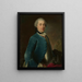 Portrait af en mand i rustning - Georg David Matthieu — indrammet kunstværk på væggen