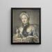 La femme de l'artiste avec un livre - Georg Friedrich Schmidt — indrammet kunstværk på væggen