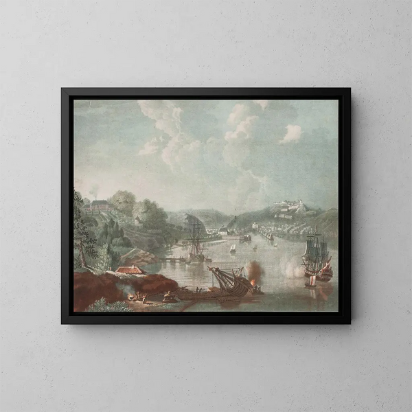 Vue de la ville de Frederikshald - Georg Haas — indrammet kunstværk på væggen