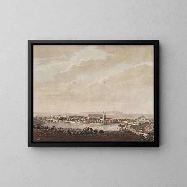 Vue de la ville de Stavanger en Norvège - Georg Haas — indrammet kunstværk på væggen