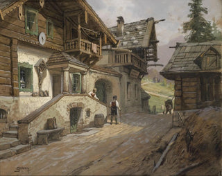 Georg Janny - Dorfstrae in den Alpen.webp