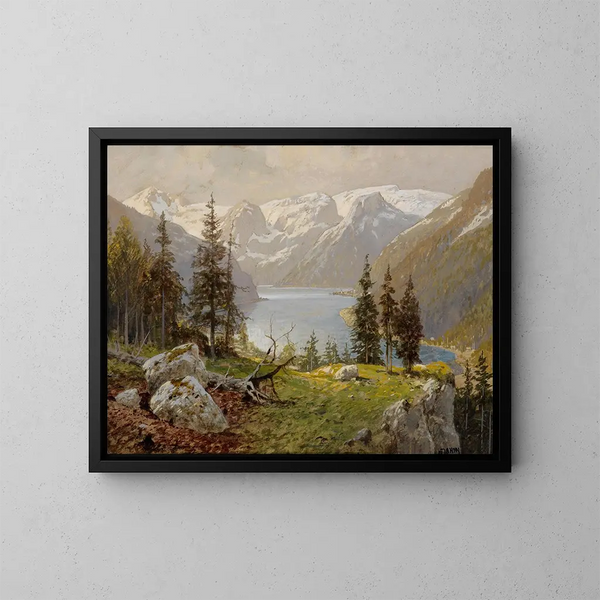Lac de Hallstätter - Georg Janny — indrammet kunstværk på væggen