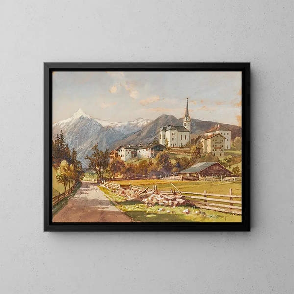 Vue de Kaprun - Georg Janny — indrammet kunstværk på væggen