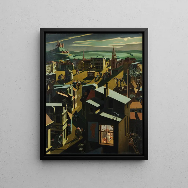 Georg Scholz - German Small Town by Night.webp