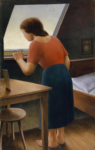 Georg Schrimpf - Girl at the Window in the morning.webp