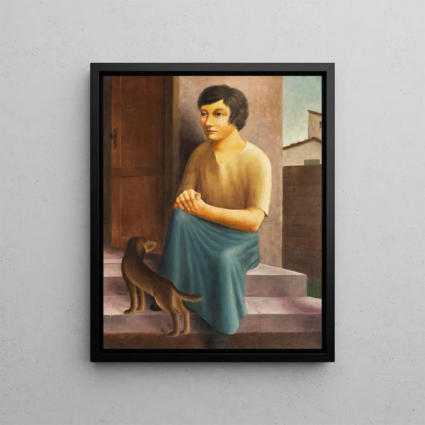 Georg Schrimpf - Mdchen mit Hund.webp