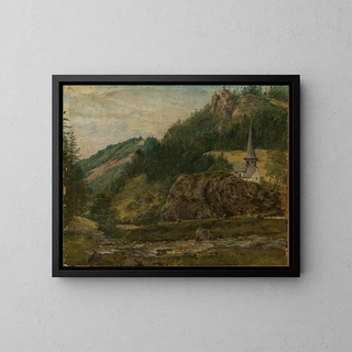 Georg Wilhelm Issel - Die Oswaldkapelle bei Hllsteig im Hllental.webp