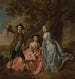 George Rogers og hans kone Margaret og hans søster Margaret Rogers - Francis Hayman — visning af kunstværket