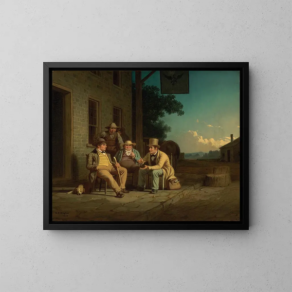 Sondage pour un vote - George Caleb Bingham — indrammet kunstværk på væggen