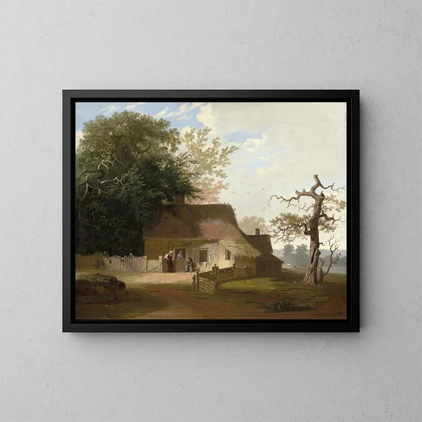 Scène de cottage - George Caleb Bingham — indrammet kunstværk på væggen