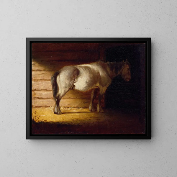 Vieux cheval de champ - George Caleb Bingham — indrammet kunstværk på væggen