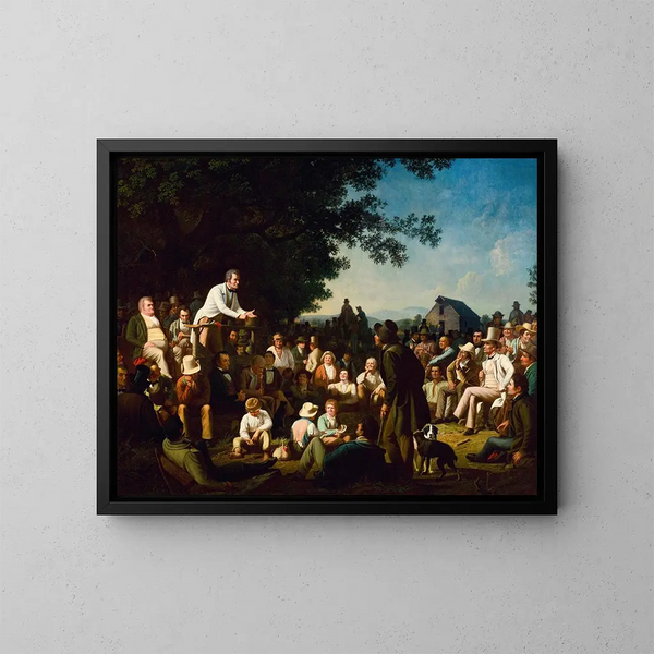 Discours sur une souche - George Caleb Bingham — indrammet kunstværk på væggen