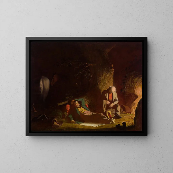 de sene rejsende - George Caleb Bingham — indrammet kunstværk på væggen