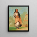 Ah-Kay-Ee-Pix-En Kvinde, der slår meget - George Catlin — indrammet kunstværk på væggen
