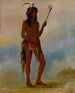 Ah-NJe-Nahge Den, der står på begge sider, en fremtrædende boldspiller - George Catlin — visning af kunstværket