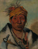 Ah-Yaw-Ne-Tak-Or-Ron en kriger - George Catlin — visning af kunstværket