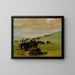 Bisons i en vandpøl - George Catlin — indrammet kunstværk på væggen