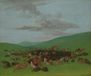George Catlin - Buffalo Chase A Surround by the Hidatsa.webp