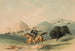 Jagt på bison i forfølgelse - George Catlin — visning af kunstværket