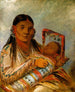 Che-Ah-K-Tche ægtefælle til Nt-To-Way - George Catlin — visning af kunstværket