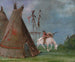 Lodge comanche af bøffelskind - George Catlin — visning af kunstværket