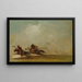 Guerrier comanche maleri, der kaster en Osage med fuld fart - George Catlin — indrammet kunstværk på væggen