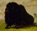 Bison døende ramt af en pil - George Catlin — visning af kunstværket