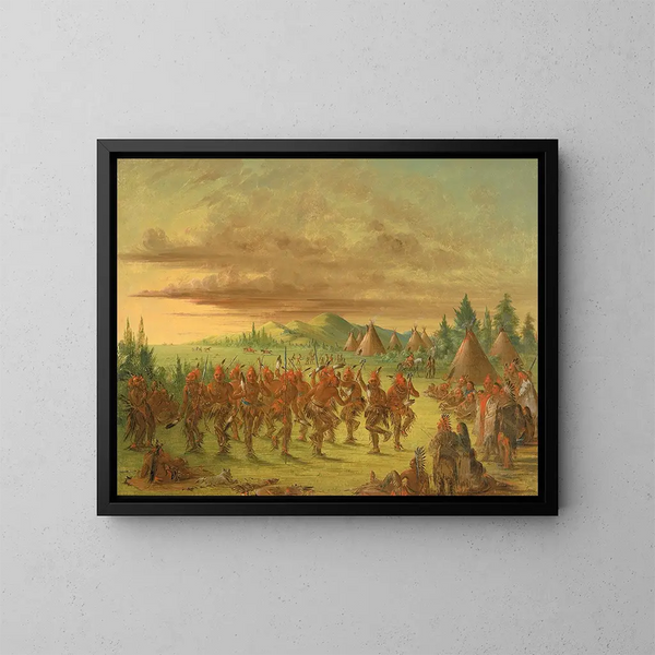 Danse de l'aigle - George Catlin — indrammet kunstværk på væggen