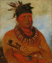 Hwchekesgga Den, der dræber lederen af Osages-stammen - George Catlin — visning af kunstværket