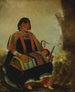 Kvinde af Jahksgaw med sit barn i en vugge - George Catlin — visning af kunstværket