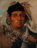 Mahkemee Teuv Grizzly Bear Chef de la tribu - George Catlin — visning af kunstværket