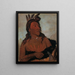 Mah-tche-ga Petit Ours en Hunkpapa Brave - George Catlin — indrammet kunstværk på væggen