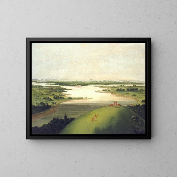 Bouche du fleuve Platte-maleri, 900 miles over Saint-Louis - George Catlin — indrammet kunstværk på væggen