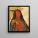 Nhee-ee-wo-tis Loup sur la colline Chef de la tribu - George Catlin — indrammet kunstværk på væggen