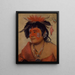Pah-shee-nu-shaw en kriger - George Catlin — indrammet kunstværk på væggen