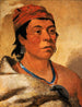 Runde øer, en kriger - George Catlin — visning af kunstværket