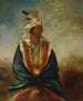 Tel-Maz-H-Za-maleri, en skikkelse af en kriger - George Catlin — visning af kunstværket