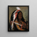 Th-Tck-A-Da-Hir Steep Wind, et modigt hold af The Bad Arrow Points - George Catlin — indrammet kunstværk på væggen