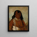 Th-Tot-Sah bedre kendt som Tohausen Little Bluff First Chief - George Catlin — indrammet kunstværk på væggen