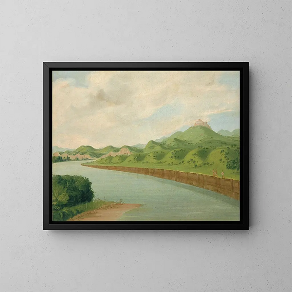 La tour à 1100 miles au-dessus de Saint-Louis - George Catlin — indrammet kunstværk på væggen