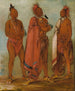 WaMshEeSheek Den, der fjerner WaChshUk War MinkChsk Tre unge mænd med udstråling - George Catlin — visning af kunstværket